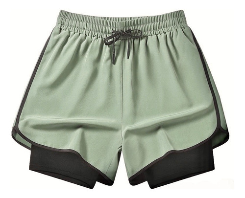 Short Deportivo Licra Bolsillo Gimnasio Hombre Deporte