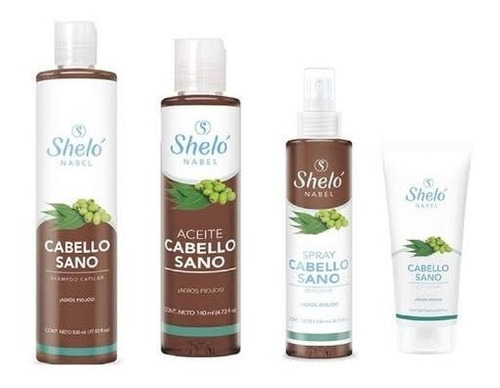 Shampoo Para Piojos+gel+ Spray+aceite Cabello Sano Kit Shelo