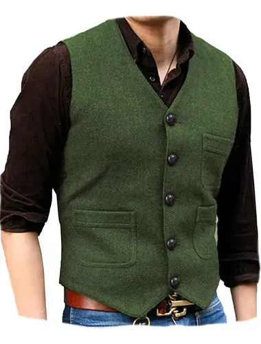 Chaleco Medieval Sin Mangas Para Hombre - Disfraz Pirata, Vikingo O Gótico Con Cordones Ajustables