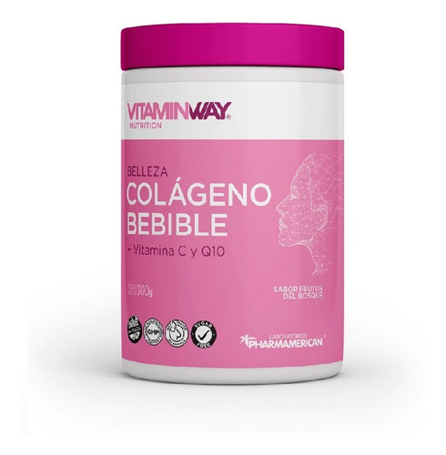 Vitamin Way Colágeno Bebible Polvo Antiarrugas Reafirmante Sabor Frutos del bosque