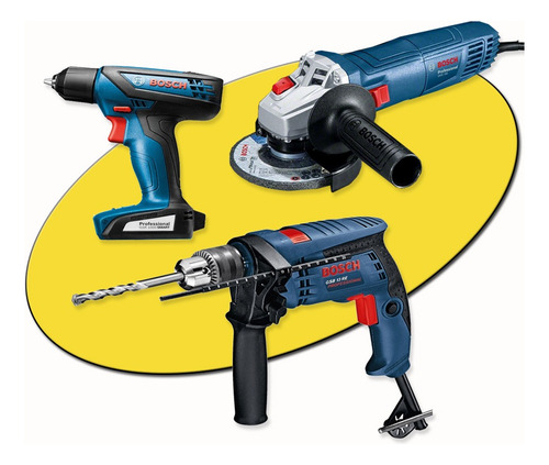 Combo Bosch Taladro 13 Re Amoladora 7-115 Atornillador Smart