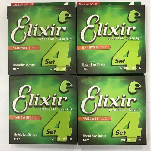 Encordoamento Para Baixo Elixir 4 Cordas Nanoweb 14077