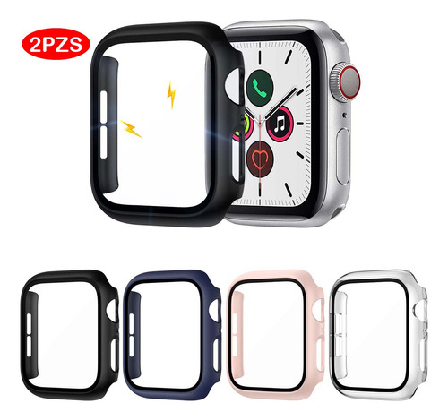 Funda Case Para Apple Watch S8 S7 S6 Ultra Cristal 9h(2pzs)