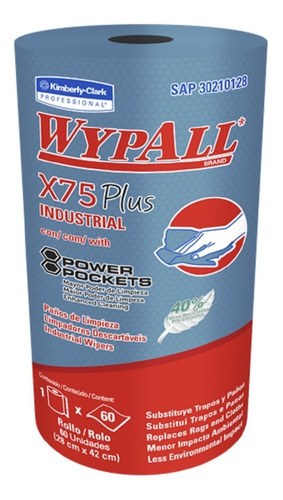 Paños Wypall X75 Rollo Pocket 28 X 42cm (60 Paños)