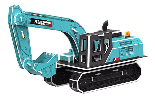 4 Rompecabezas De , Juego De Bricolaje, Modelo De Excavadora