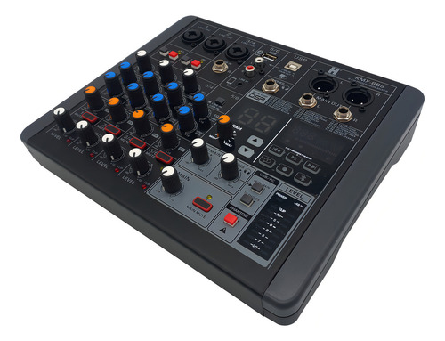 Mezcladora 6 Canales Harden Kmx-6bs 99dsp Bluetooth Usb
