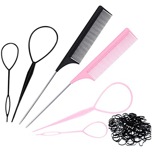 Herramientas Para La Cola Del Pelo, 6 Pcs Juego De 7s372