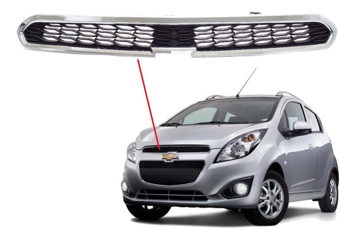 Máscara Superior  Borde Cromado Chevrolet Spark Gt 2014-2017