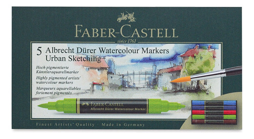 Estojo Aquarela Albrecht Dürer Urban Sketching Faber-castell Cor Sortidos