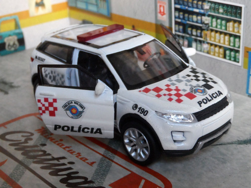 Miniatura Range Rover Evoque Polícia Militar Pm Sp