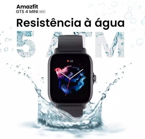 Relogio Amazfit Gts 4 Mini Smartwatch New Alexa Gps Preto