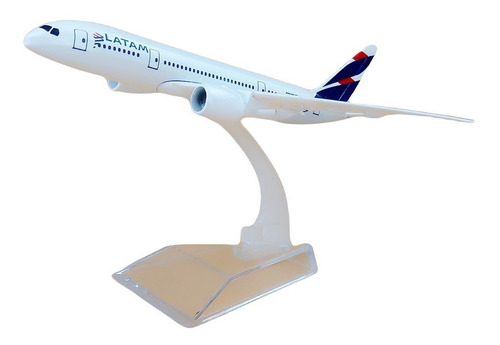 Avión Boeing 787 Lan Latam Metálico 16 Cm. Con Soporte