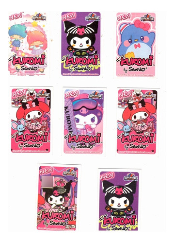 50 Sobres Con 5 Tarjetas De Kuromi, Cinnamoroll, My Melody