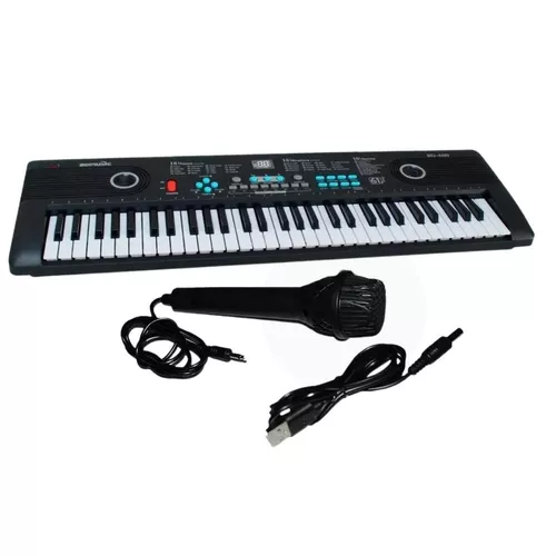 Teclado Musical Infantil 61 Teclas Iniciante Microfone Usb