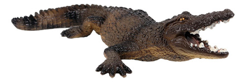 3 Simulación De Figuras De Animales De Cocodrilo, Marrón