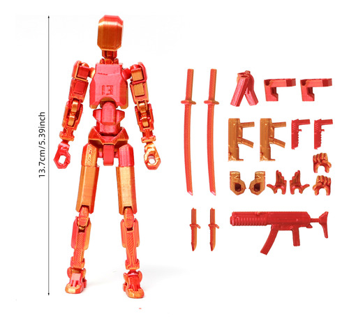 2pcs Robot Móvil Multiarticulado Dummy 13 Articulada, 3d