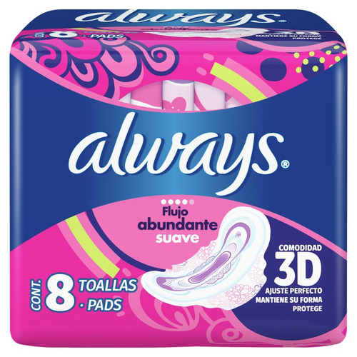Toallas Femeninas Always Noche + Protectores Y Flujo Abund