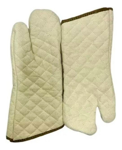 Par De Guantes Para El Horno De Tela Guantes Horno Beige