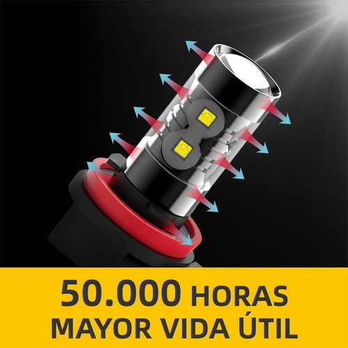 Kit De Focos Led 8000lm Luz Alta/baja/niebla Para Jeep