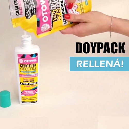Imagen 6 de 6 de Acondicionador Keratina Otowil X250g + Doypack + Regalos