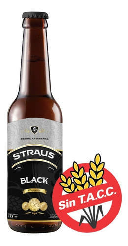 Cerveza Artesanal Sin Tacc De Sorgo Straus Black Negra 355cc