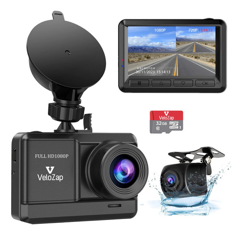 Dash Cam Frontal Trasero: Captura 1080 Full Hd Una Tarjeta 2