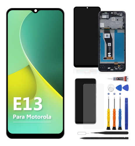 Pantalla Display Para Moto E13 Xt2345-2 Con Marco Original