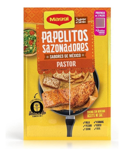 2 Pza Hojas Sazonadoras Maggi Jugoso Al Sartén Sabor A Pasto