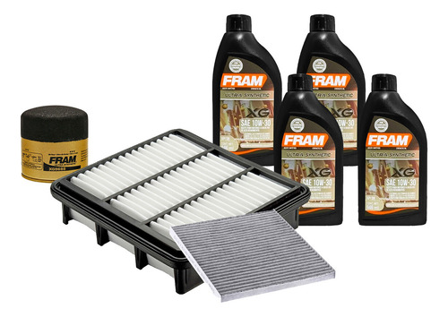 3 Filtros + Aceite 10w30 P/ Kia Forte L4 2.0l 10/13 Fram