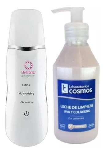 Espatula Ultrasonica + Leche De Limpieza Facial Tratamiento