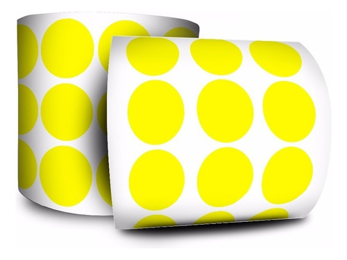 Etiqueta Bolinha 2 Cm Amarela 1000 Etiquetas Cor Amarelo