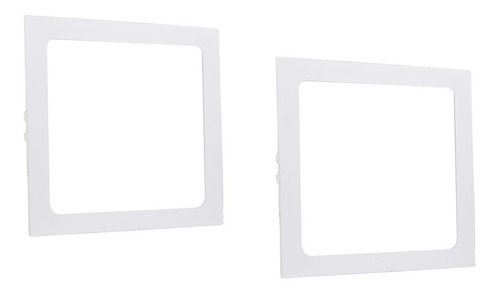 Imagem 1 de 10 de Kit 2 Painel Plafon Led 12w Quadrado Embutir Branco Frio