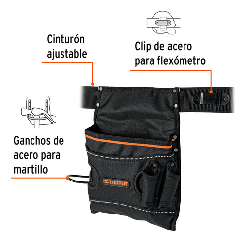 Porta Herramientas De Poliéster 5 Compartimentos Truper