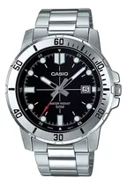 Comprar Relogio Casio Masculino Mtp-vd01d 1evu Prateado Preto Correia Prata Bisel Prata