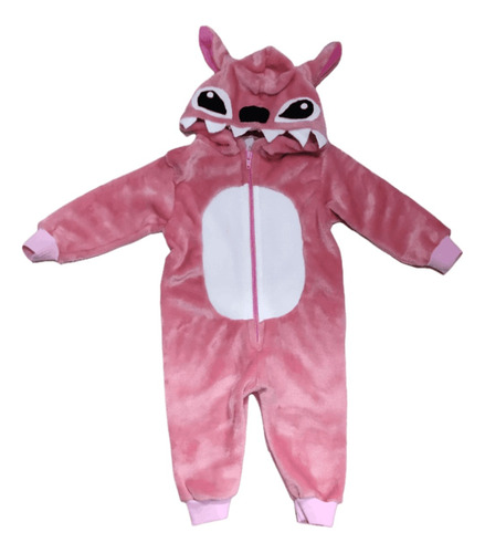 Pijama Stich Rosa Nenas Disfraz Enterito Mameluco Plush