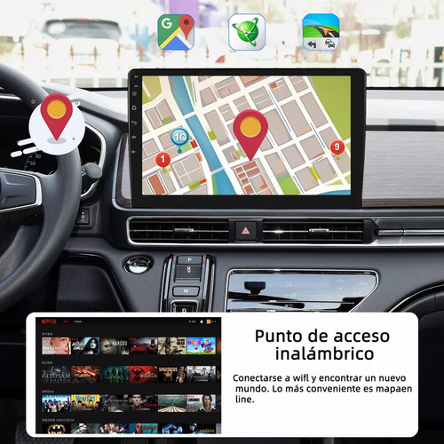 Autoestéreo Carsapro CarPlay 2+32g Para Chevrolet S10 Max 2021-2023 Auto Estéreo Pantalla Táctil Ips Android Cámara Mirror Link Wifi Bluetooth FM BT HD AUX TF USB pantallas para carro Negro
