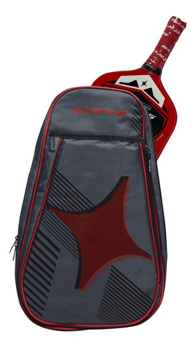 Mochila Starvie Fun Bag Para Padel Pickleball Y Beach Tennis Color Black/red