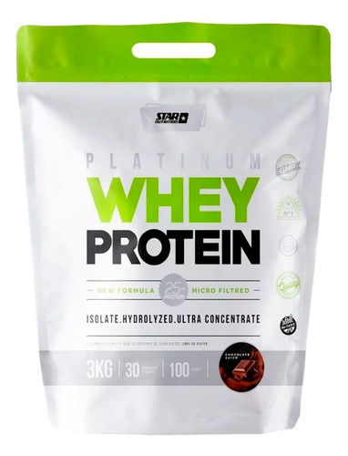 Star Nutrition Whey Protein Suplemento Chocolate X 3kg 6c