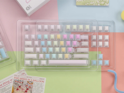 Womier Rainbow Jello 126-key Cherry Silicone+pc Keycap Set