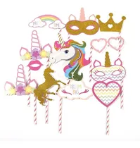 Comprar Photo Props Para Fiesta De Unicornios Y Princesas 12 Piezas