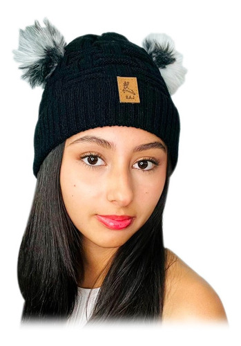 Gorro Fashion Doble Pompon Unisex Para Frio