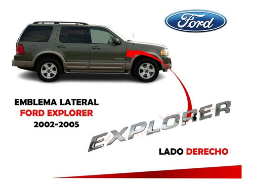 Emblema Lateral Compatible Con Explorer 2002-2005 Derecho