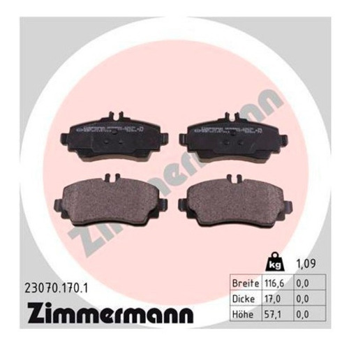 Pastilhas De Freio Diant. Mercedes A190 1999-2005 W168