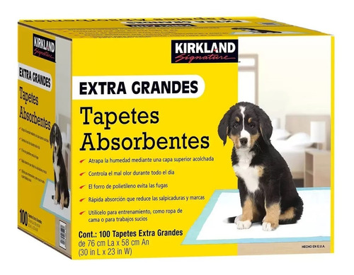 Tapetes Absorbentes Entrenadores Perro Extra Grande Kirkland