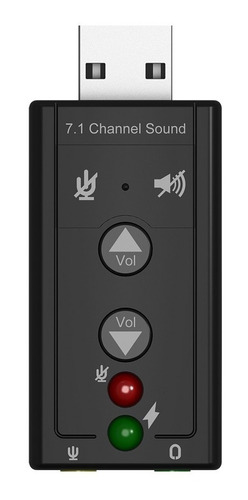 Tarjeta De Sonido Externa Usb 7.1 Mic 3.5 Audio Pc Clicshop