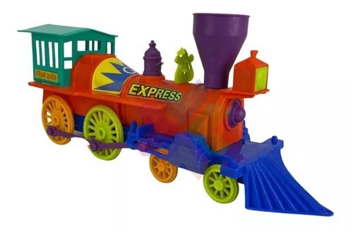 Locomotiva Trem De Brinquedo De Plástico Com Roda Livre