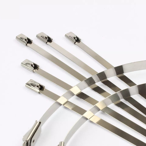 Kit 10x Abraçadeiras Lacre Cabo Aço Inox 5mmx450mm