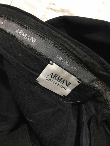 Armani Collezioni Pantalón De Vestir Sin Talla Color Negro
