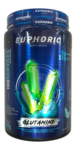 Euphoric Glutamina 1 Kg 200 Servicios Aminoacidos Glutamina Sabor Sin Sabor