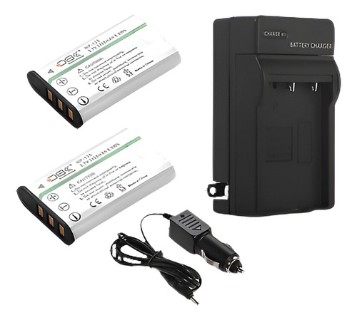 2 Pack Batería Recargable De Ion De Litio Np-120 + Cargador 